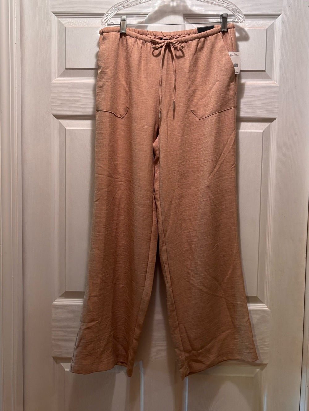 Versona Tan  Wide-Leg Drawstring Pants